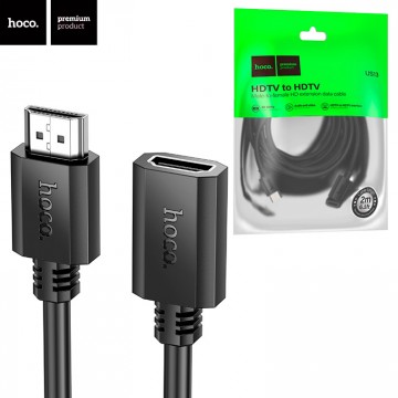 HDMI Удлинитель Hoco US13 HDMI male to HDMI female HD 2m черный в Одессе