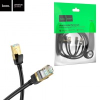 Патч-корд LAN RJ45 Hoco US02 1m черный