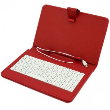 Чехол-клавиатура 9 дюймов Micro USB красный в Одессе