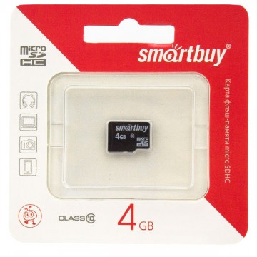 Micro SD 4GB 10 Class SmartBuy (SB4GBSDCL10-01) в Одессе