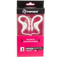 Наушники с микрофоном Papada Sport белые