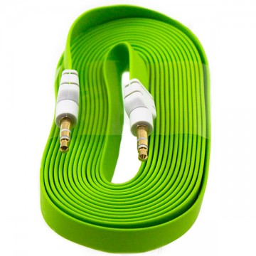 AUX кабель 3.5 плоский 3 метра зеленый в Одессе