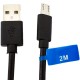 Micro USB кабель 2m черный, штекер 8 mm в Одессе