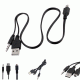 USB - Mini USB - AUX - антенна шнур для портативной колонки 0.5m черный в Одессе