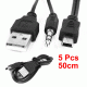 USB - Mini USB - AUX - антенна шнур для портативной колонки 0.5m черный в Одессе