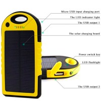 Solar Charger ES500 Power Bank 5000 mAh black-yellow